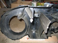 Gebläsekasten offen Stellung warm