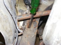 Schöne Durchrostung am Längsträger BS