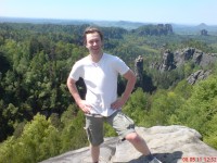 aufm Carolafelsen mitm Lilienstein im Hintergrund