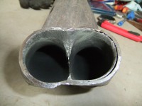 Etwas optimiert, danach kam dann der originale Flansch wieder dran