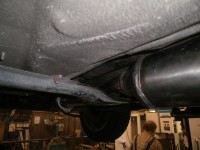 Abstand gut 2 cm zur Querstrebe