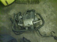 Standheizung von unten mit Auspuff und Halter