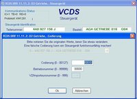 codierung muß auf null gesetzt werden