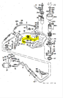Leitung 41/gelb gekennzeichnet wird es sein, endet im Tank an der Rücklaufdüse und ist oben am Verschluß fest mit einer Schelle ;-)