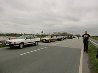 1. Zwangspause, Klappbrücke am Störsperrwerk hoch