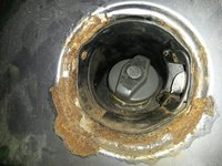 Tankstutzen Opel Astra Cabrio (Bertone) vorher