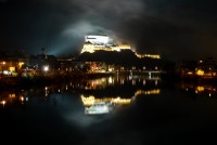 Festung Kufstein vor dem Inn und der Altstadt