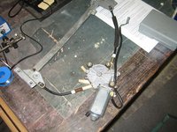 Das Gestänge mit Motor im ausgebauten Zustand