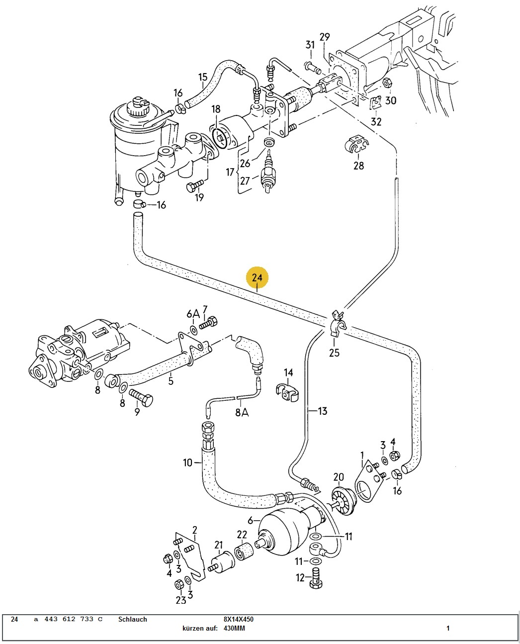 Rücklaufleitung unten