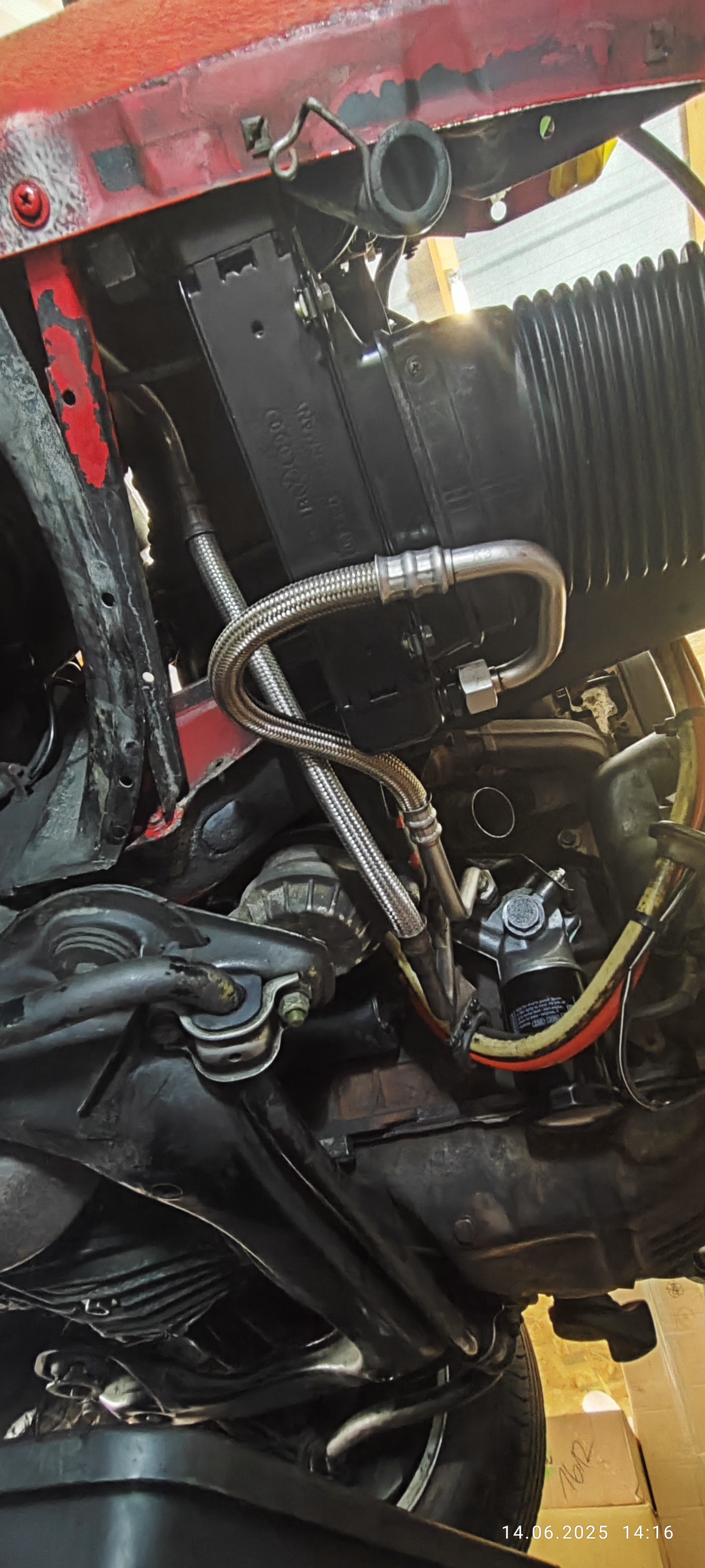 Ölkühler final installiert