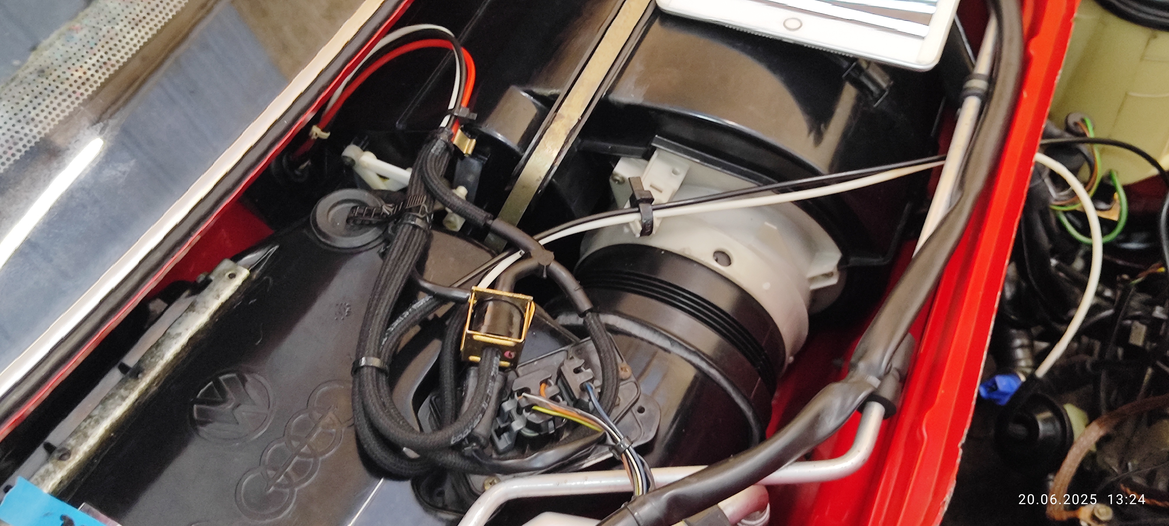 Magnetventil für Manuelle Umluft angeschlossen