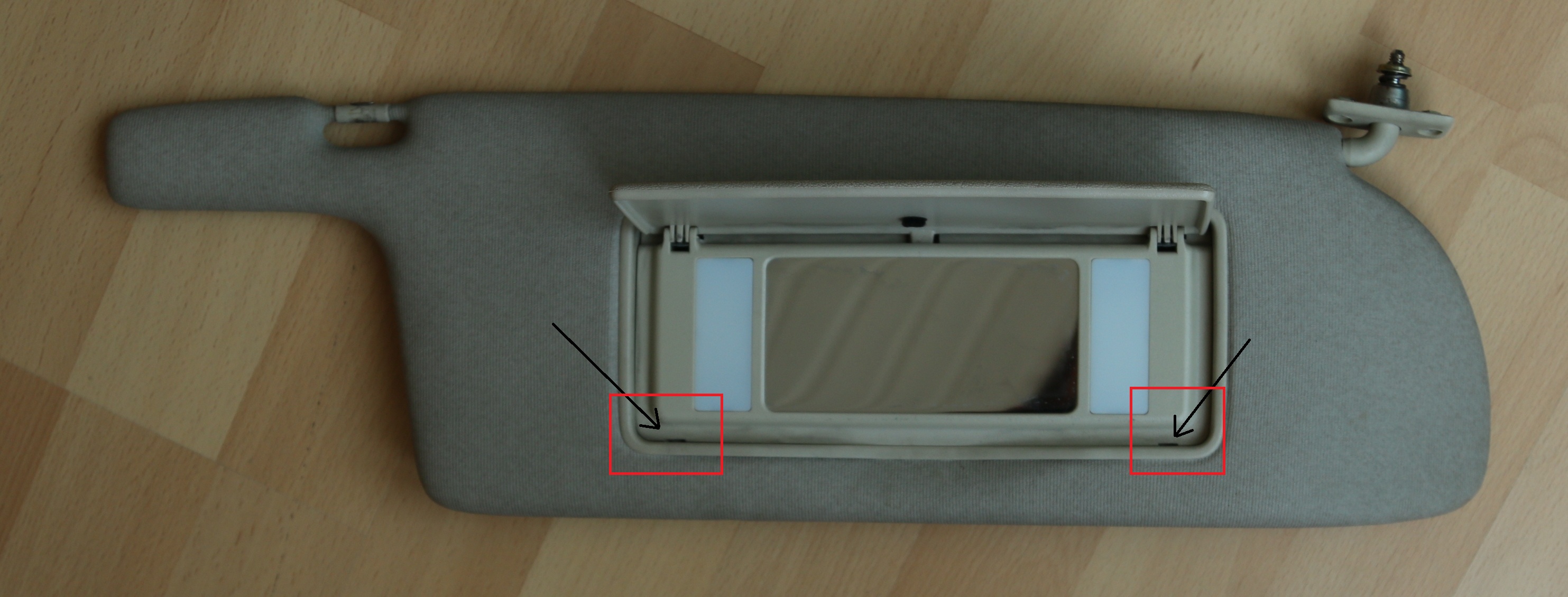 Sonnenblende geöffnet